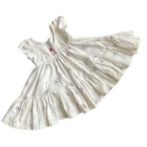 Omi Jo 12m American Floral Tunic Dress Tiered‎ Patriotic Cottagecore Fairy